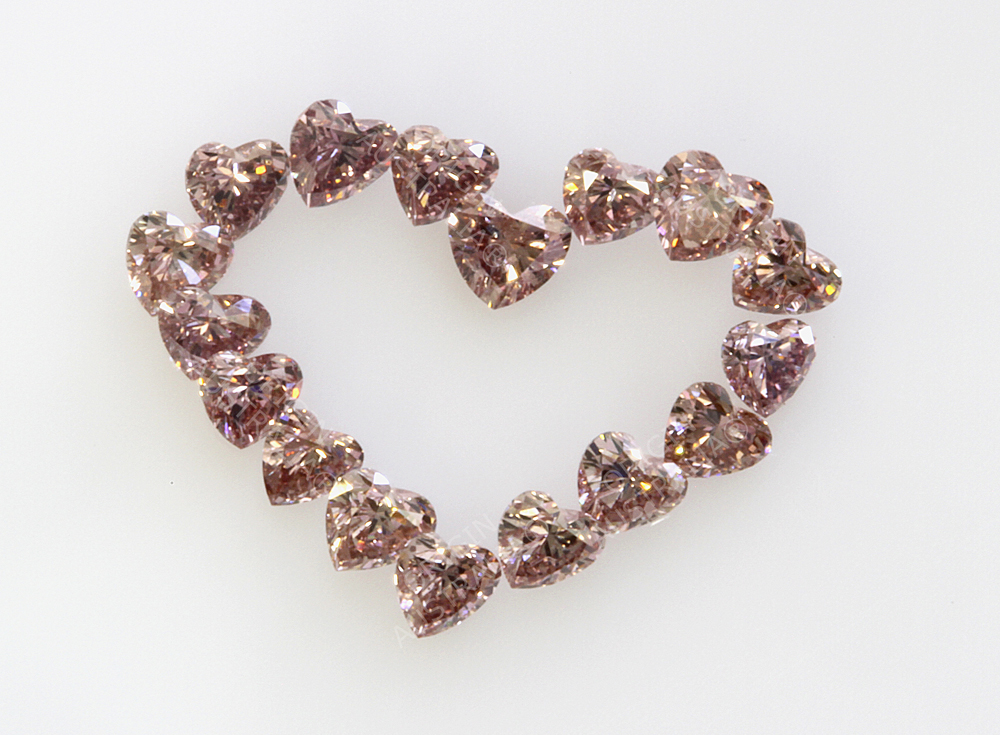 Australian Argyle Pink Heart Shaped Diamonds